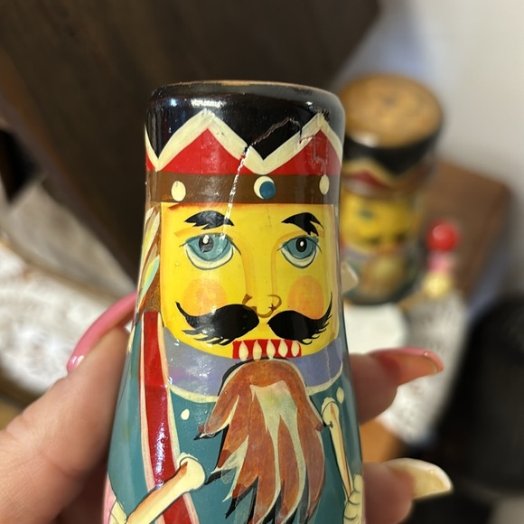 Drumming nutcracker nesting dolls set of 3 - Picture 2 of 4